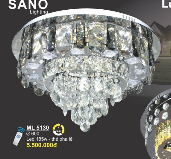 Đèn ốp trần pha lê ML5130