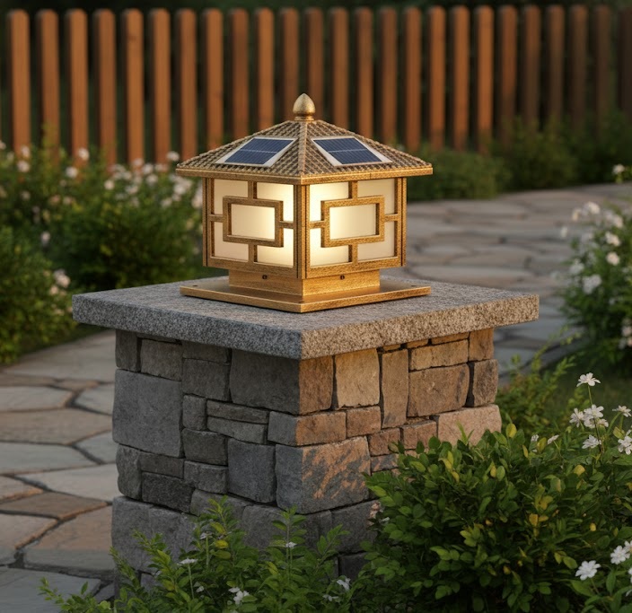 Đèn Trụ Cổng Năng Lượng Mặt Trời Sanota SNT4961