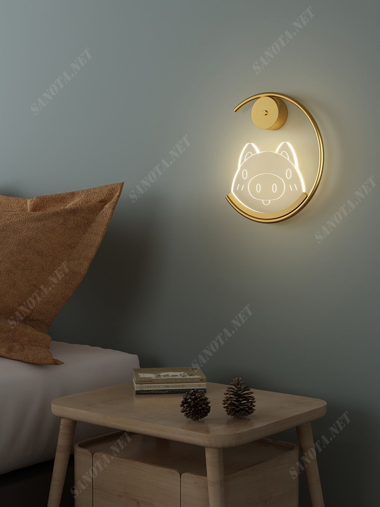 Đèn Tường Mặt Heo Dễ Thương SNT2137H