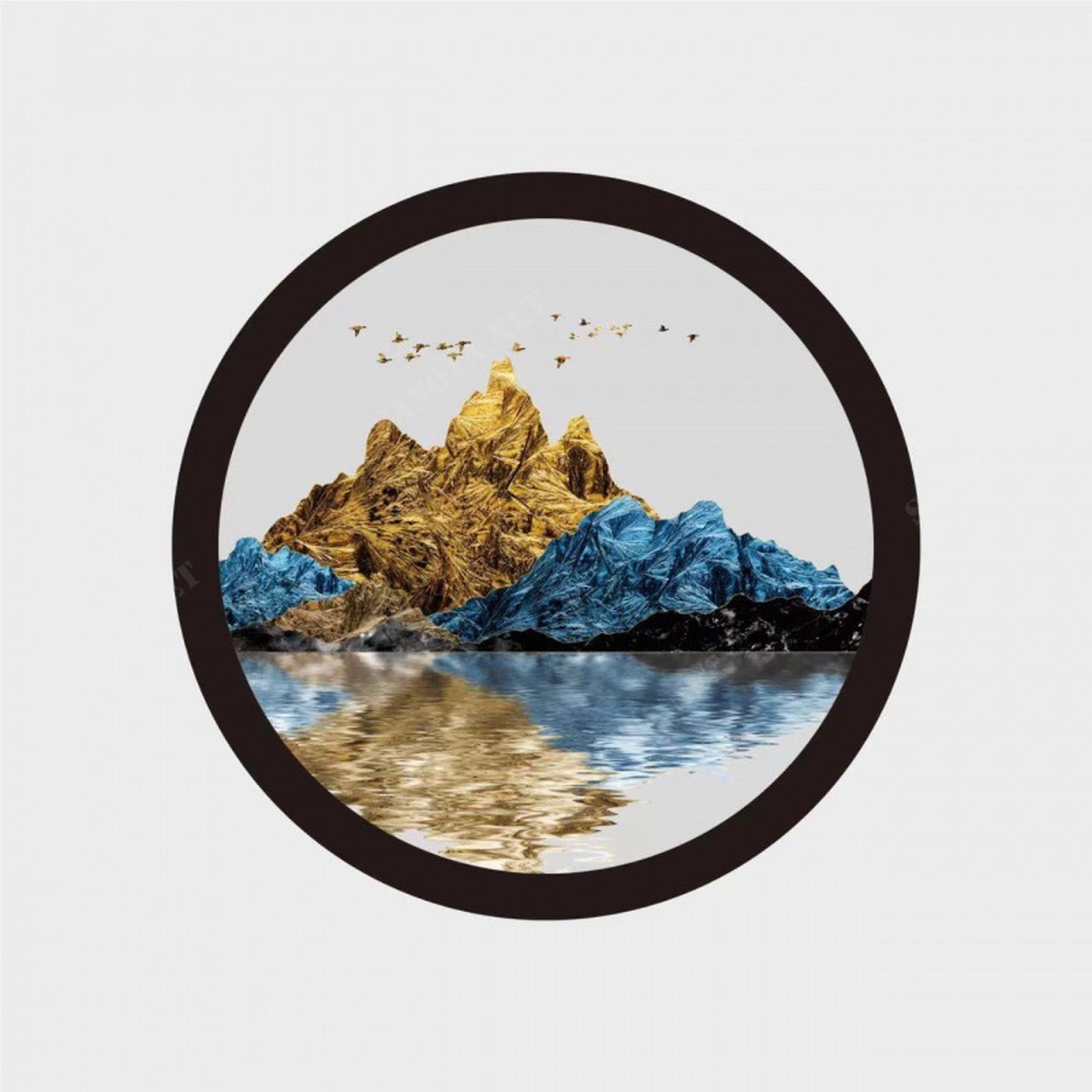 Đèn Tường Kết Hợp Tranh Sơn Thủy Hữu Tình SNT2151