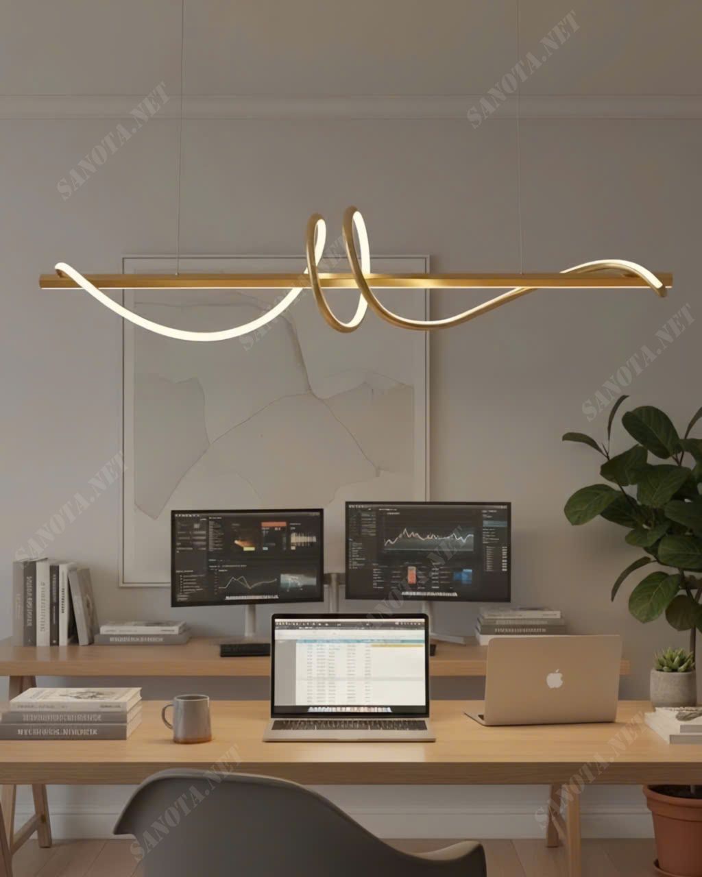 Đèn thả xi vàng uốn lượn SNT3995 - Ảnh 3