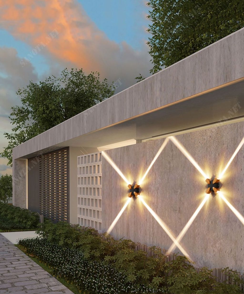 một chiếc đèn hắt tường với thiết kế hiện đại và độc đáo, chiếc đèn sử dụng bóng đèn led với khả năng chiếu sáng tốt đây sẽ là một chiếc đèn phù hợp đặt ở sân vườn hành lang, những bức tường quanh nhà, hay cổng nhà, những bóng đèn được xếp quanh tạo thành một hình tròn với chức năng phát ra ánh sángđều và tốt, sẽ giúp không gian nhà bạn thêm phần nổ bật chiếu sáng khắp một không gian, đây chắc chắn là một chiếc đèn hắt tường mà bạn hông nên bỏ qua nếu đang cần tìm một chiếc đèn hỗ trợ chiếu sáng cho không gian quanh nhà bạn