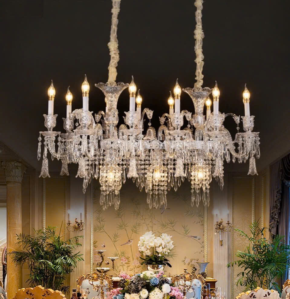 Đèn chùm cổ điển họa tiết hoa cao cấp SNT3068