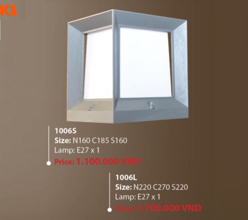 Đèn trụ cổng 1006