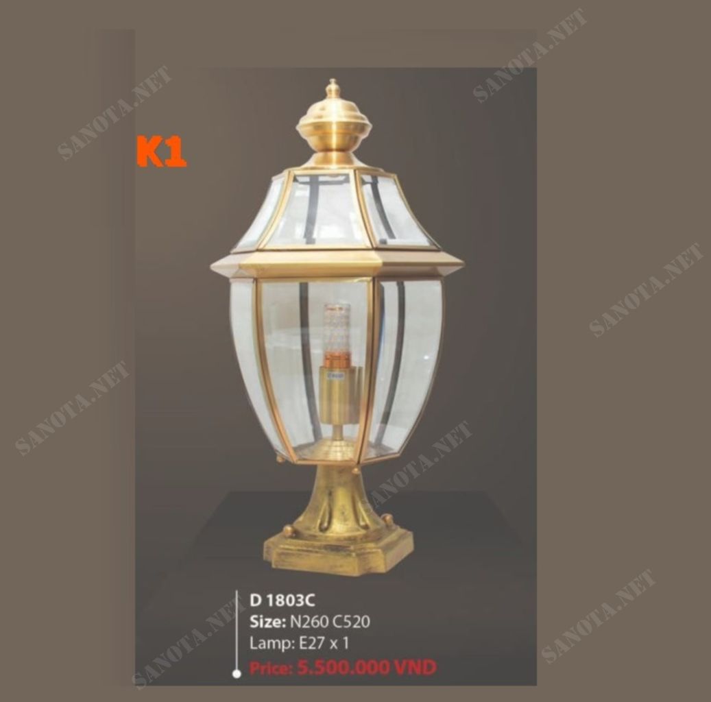 Đèn trụ cổng D1803C