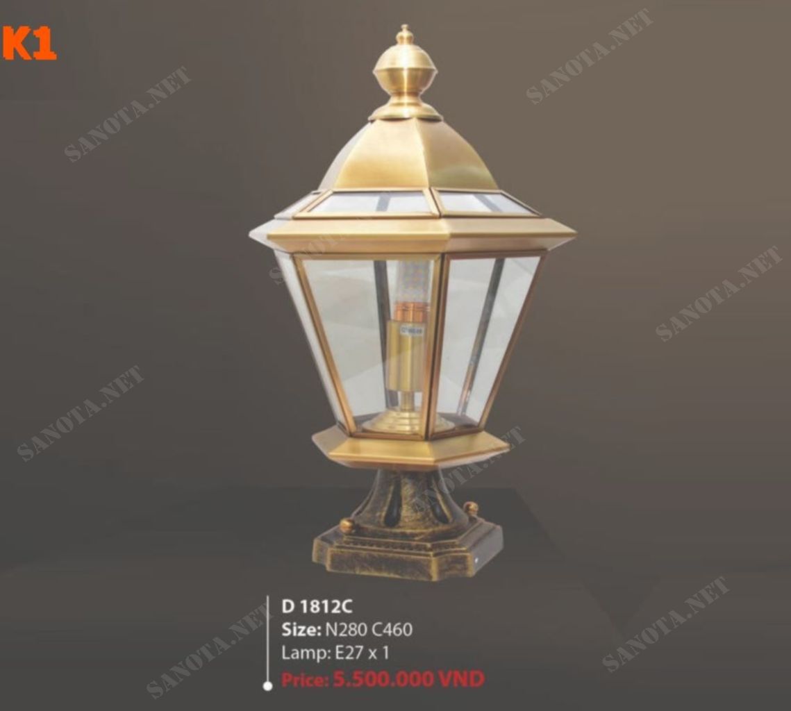 Đèn trụ cổng D1812
