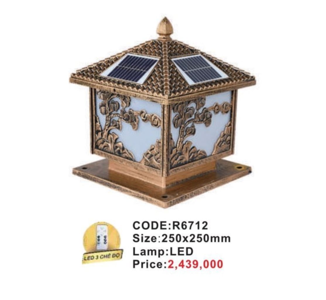 Đèn trụ cổng R6712