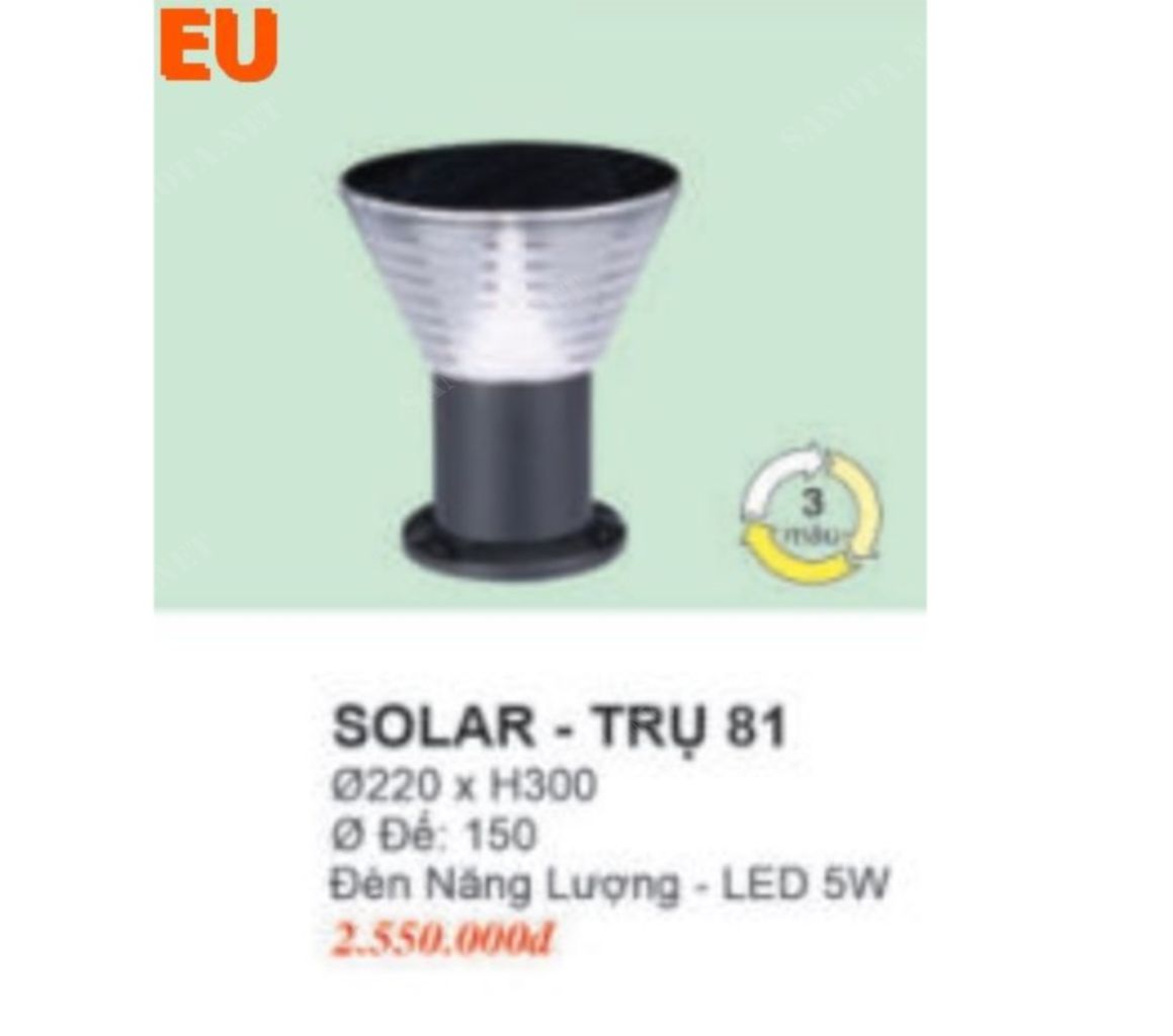 Đèn trụ cổng SOLAR-TRỤ81