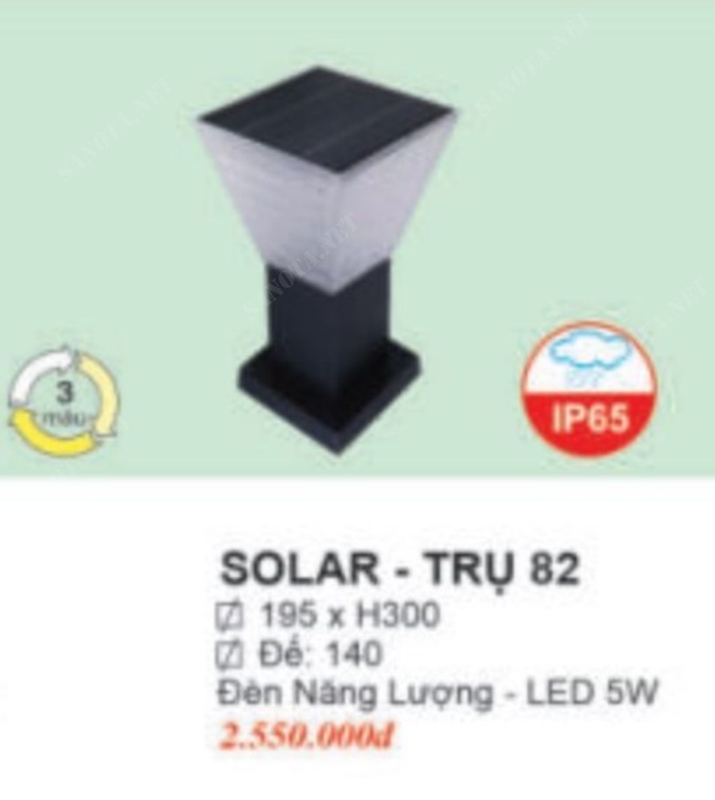 Đèn trụ cổng SOLAR-TRỤ82