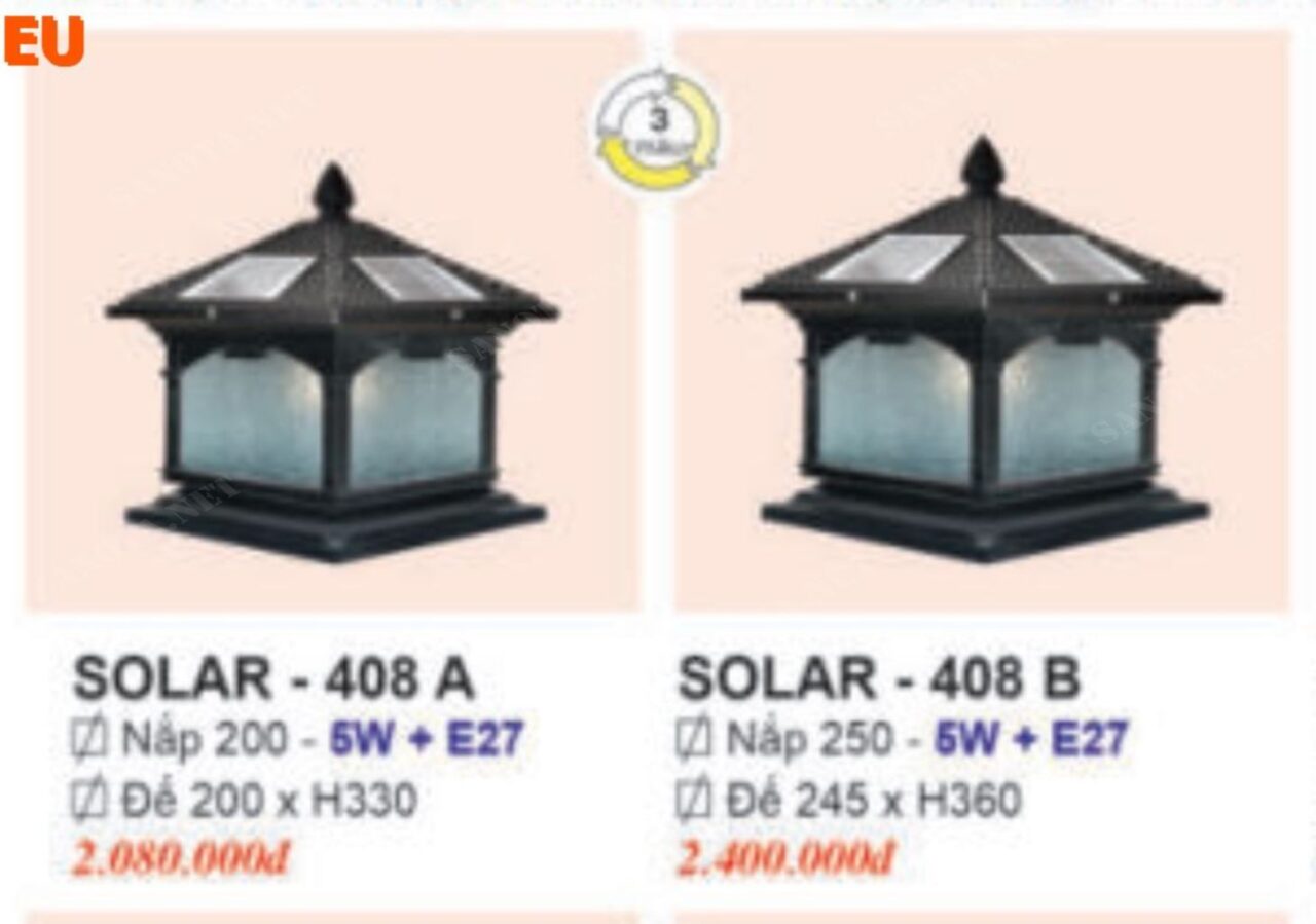 Đèn trụ cổng SOLAR408 - Ảnh 2