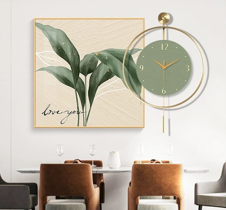 Đồng hồ tranh treo phong thuỷ SNT3677 - Ảnh 2