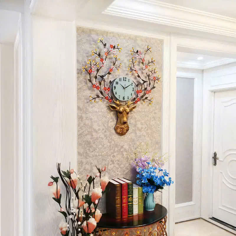 Đồng hồ trang trí hươu xuân hoa SNT4275 - Ảnh 3