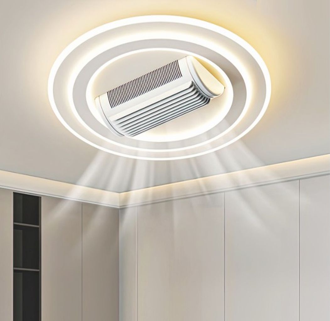 Đèn ốp trần LED kết hợp quạt với thiết kế tối giản và tinh tế. Chiếc quạt trần này tích hợp cánh quạt ẩn thông minh cùng hệ thống đèn LED hiện đại. Tạo nên vẻ đẹp hài hòa và gọn gàng. Điểm đặc biệt chính là khả năng hoạt động êm ái, không gây tiếng ồn. Phù hợp cho phòng khách, phòng ngủ hay thậm chí là không gian làm việc.