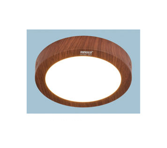Đèn ốp trần tròn viền gỗ 18W S003