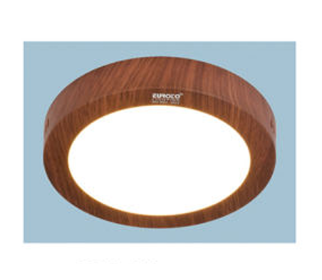 Đèn ốp trần tròn viền gỗ 24W S003