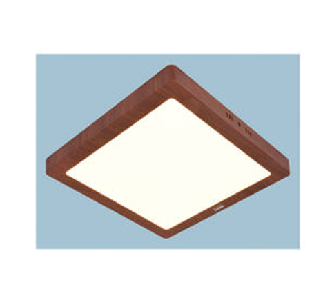 Đèn ốp trần vuông viền gỗ 18W S004