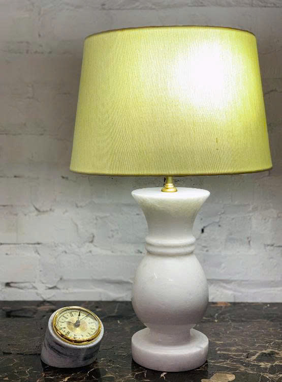 Đèn bàn chân đá tự nhiên chao vải SNT5700 - Ảnh 7