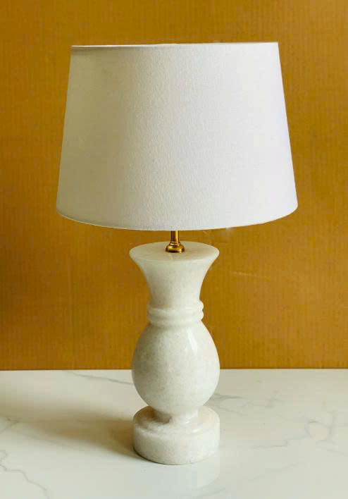 Đèn bàn chân đá tự nhiên chao vải SNT5700 - Ảnh 6