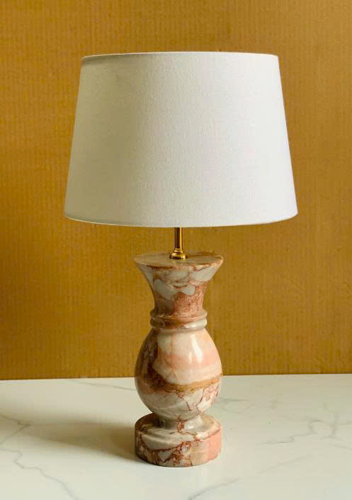 Đèn bàn chân đá tự nhiên chao vải SNT5700 - Ảnh 5