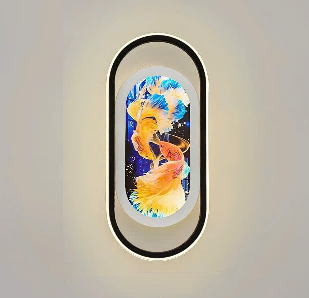 Trong thế giới của ánh sáng trang trí, mỗi chiếc đèn không chỉ là công cụ chiếu sáng. Mà còn là một tác phẩm nghệ thuật mang lại cảm xúc và dấu ấn riêng. Mẫu đèn tường kết hợp tranh cá Betta này là sự hòa quyện hoàn hảo. Giữa thiết kế hiện đại, ánh sáng tinh tế và hình ảnh nghệ thuật giàu ý nghĩa.