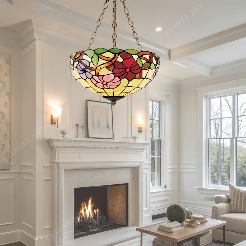 Đèn Thả Trần Kính Màu Cổ Điển SNT5807 - Ảnh 2