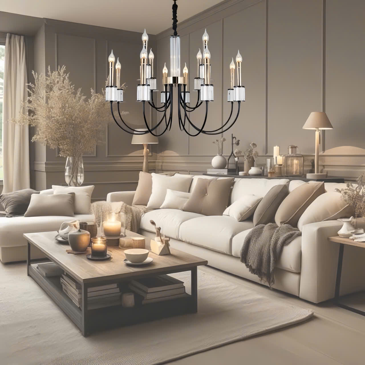 Đèn Chùm Nến Hiện Đại Thanh Lịch SNT5809