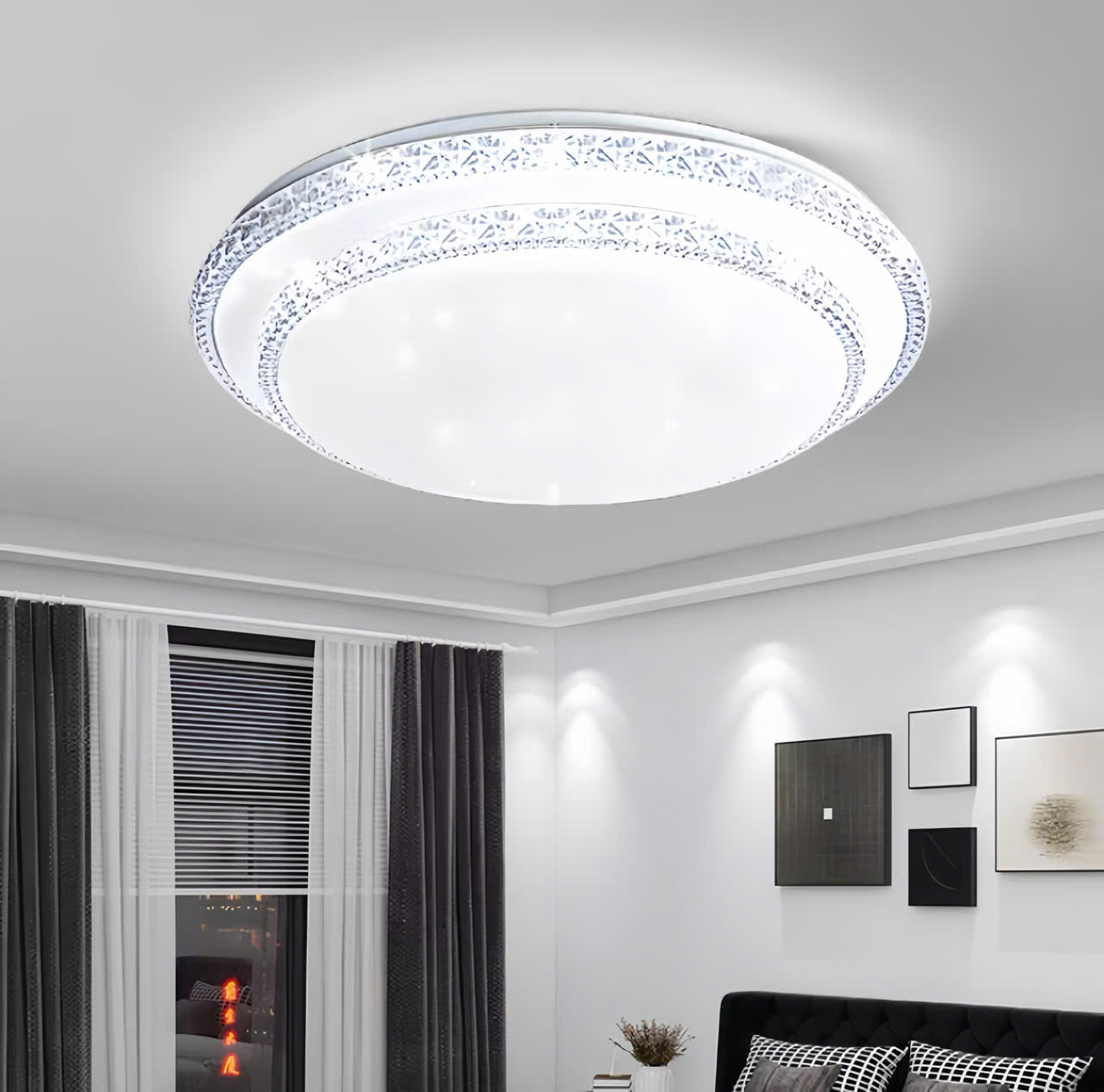 Đèn ốp trần pha lê hiện đại SNT5811