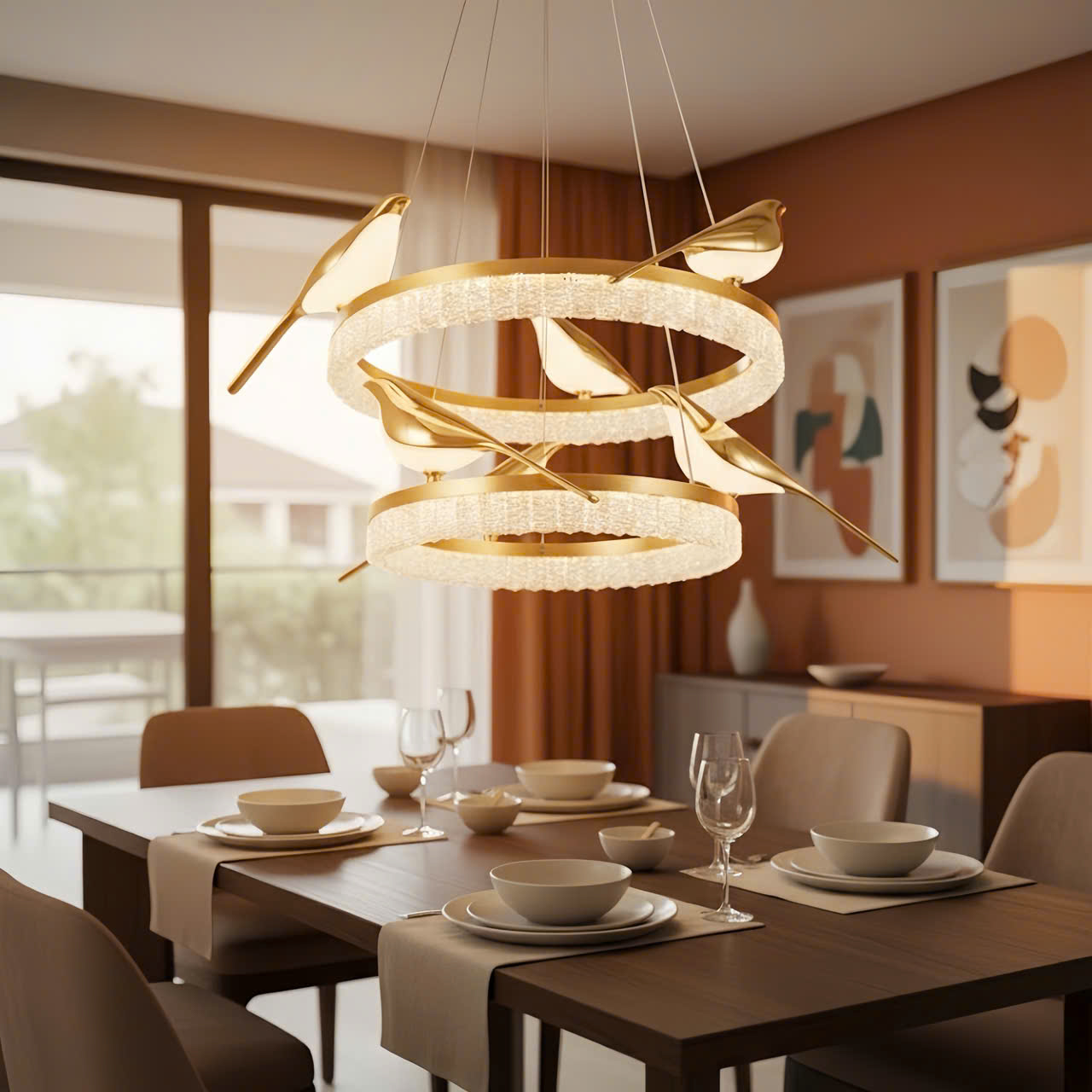 Đèn chùm bàn ăn với thiết kế hiện đại SNT5826