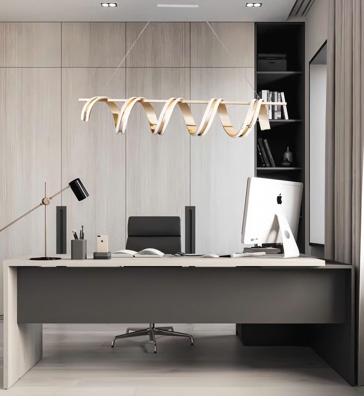 Đèn chùm xoắn lượn nghệ thuật SNT5832