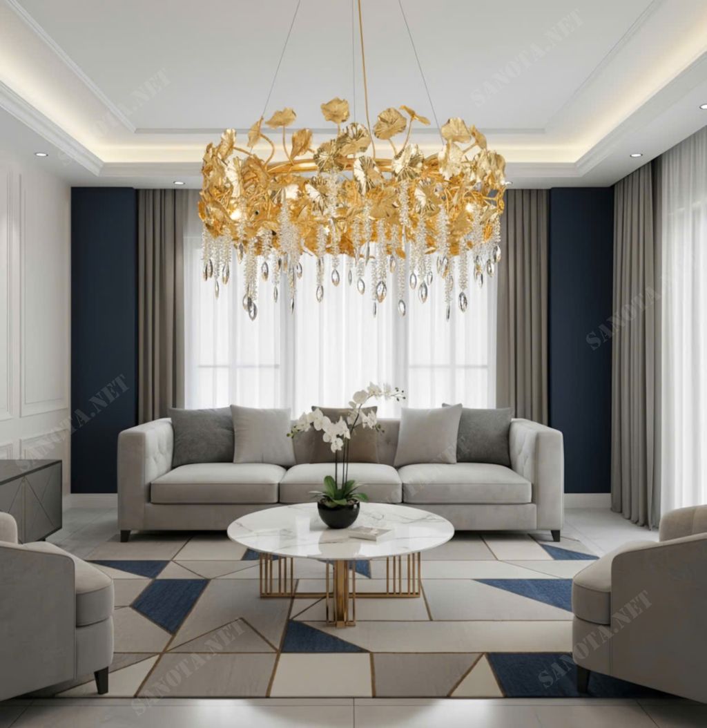 Đèn chùm pha lê vòng tròn hoàng gia SNT5991 - Ảnh 3