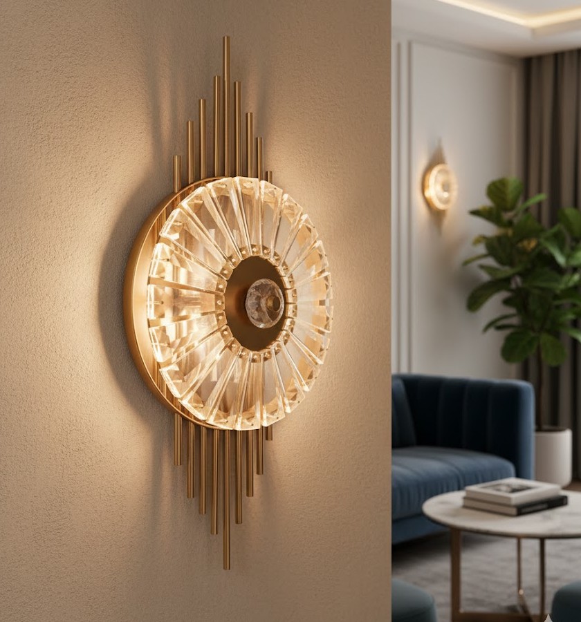 Đèn tường pha lê mạ vàng Luxury SNT6106