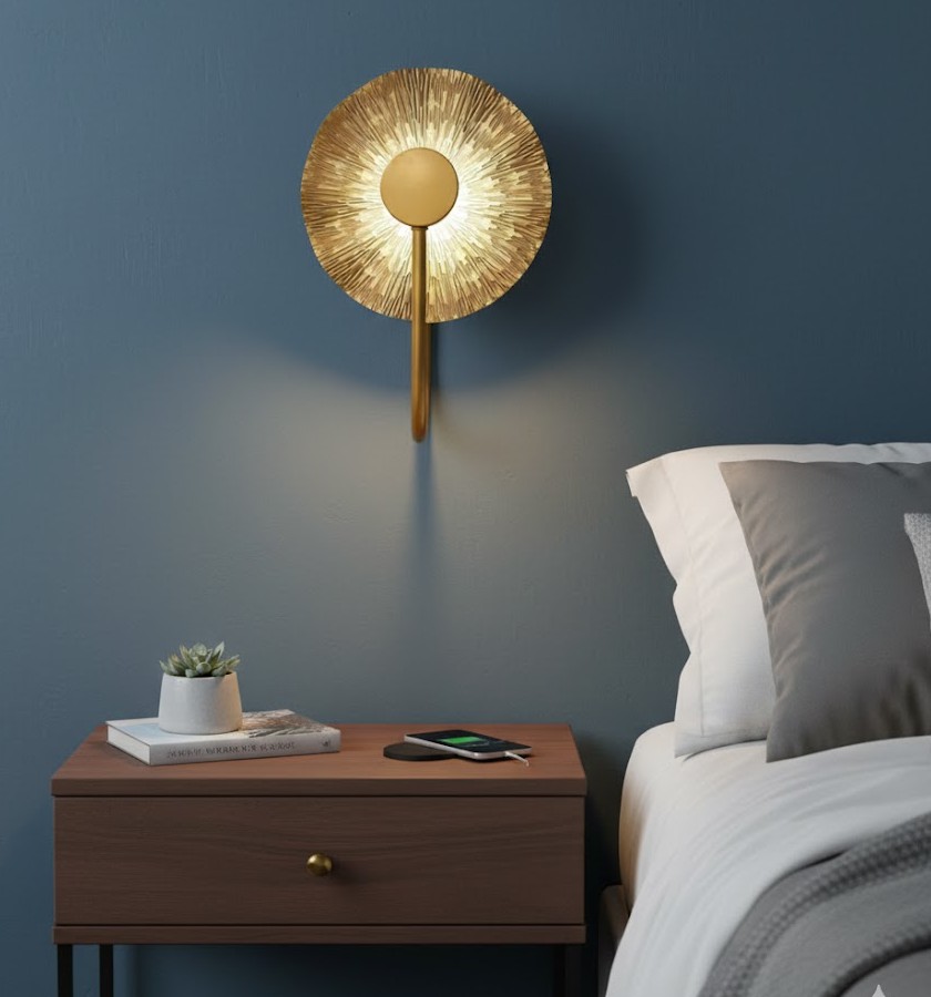 Đèn tường vách decor mạ vàng hiện đại SNT6107