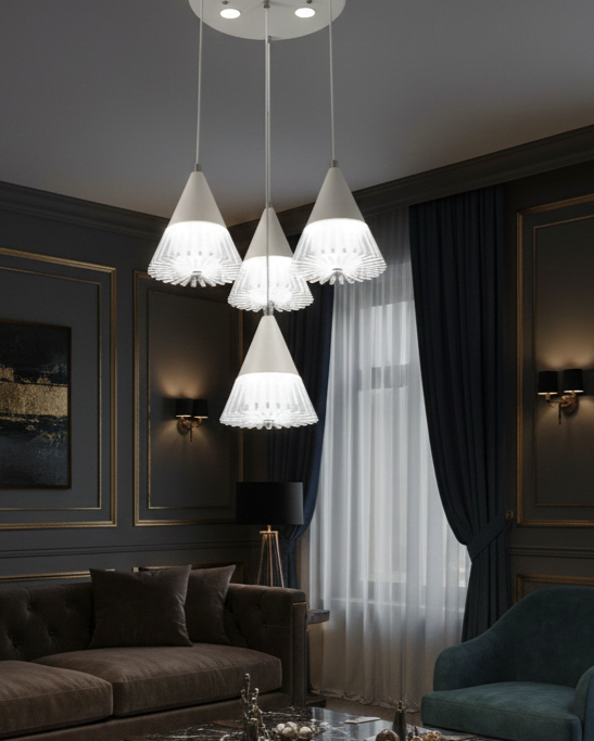 Đèn thả hiện đại chao xếp li SNT5799