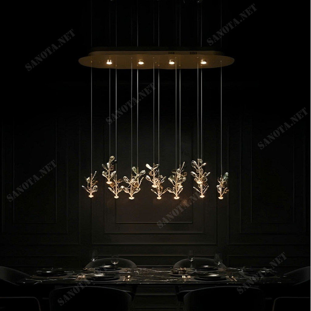 Đèn Thả Pha Lê Nghệ Thuật Cành Lá SNT6070 - Ảnh 2