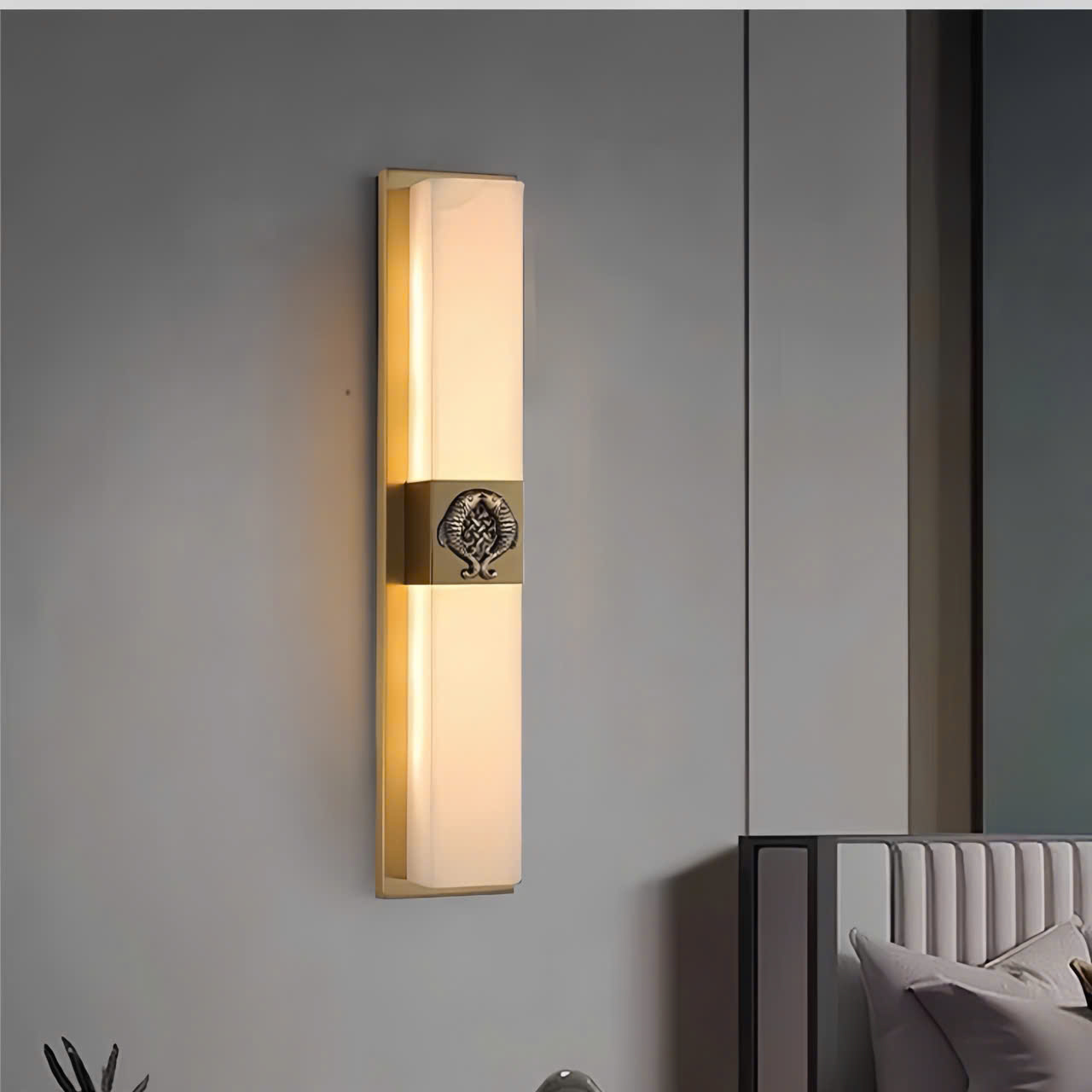 Đèn tường đá mạ vàng phong cách Nhật Bản SNT6140