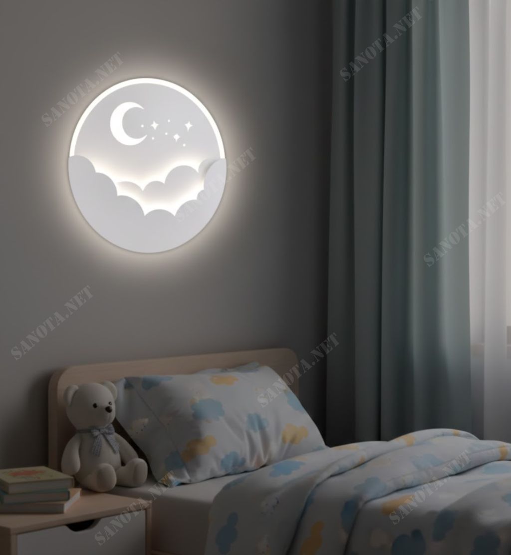 Đèn tường hình tròn mặt trăng SNT3582 - Ảnh 2