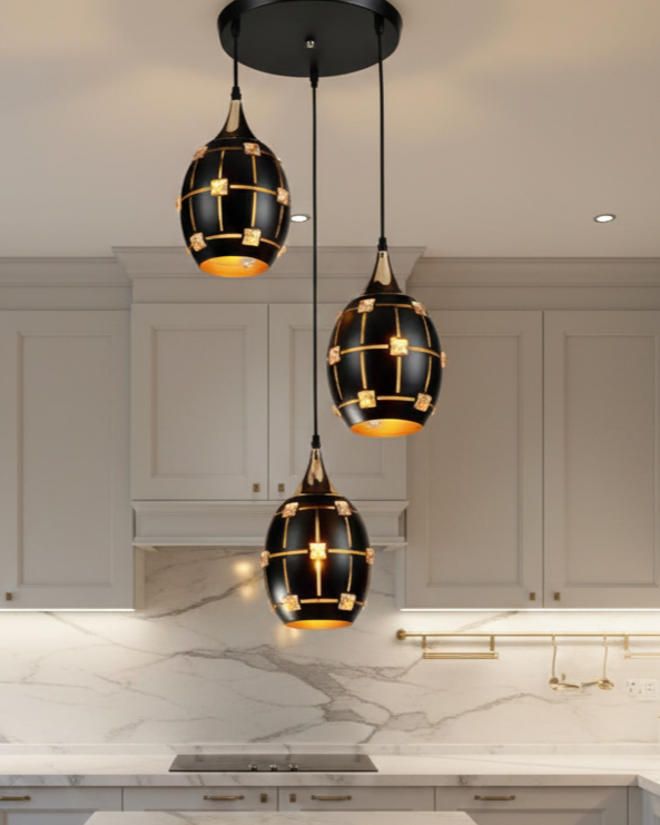 Đèn thả chao hình bầu hiện đại SNT5848