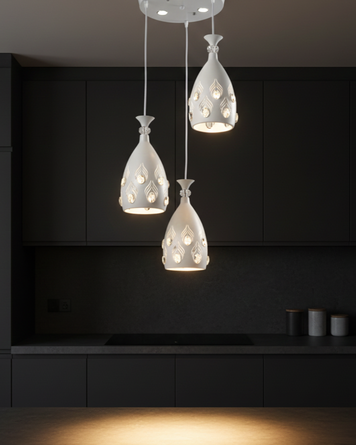 Đèn thả chao quả lê dáng dài SNT5849