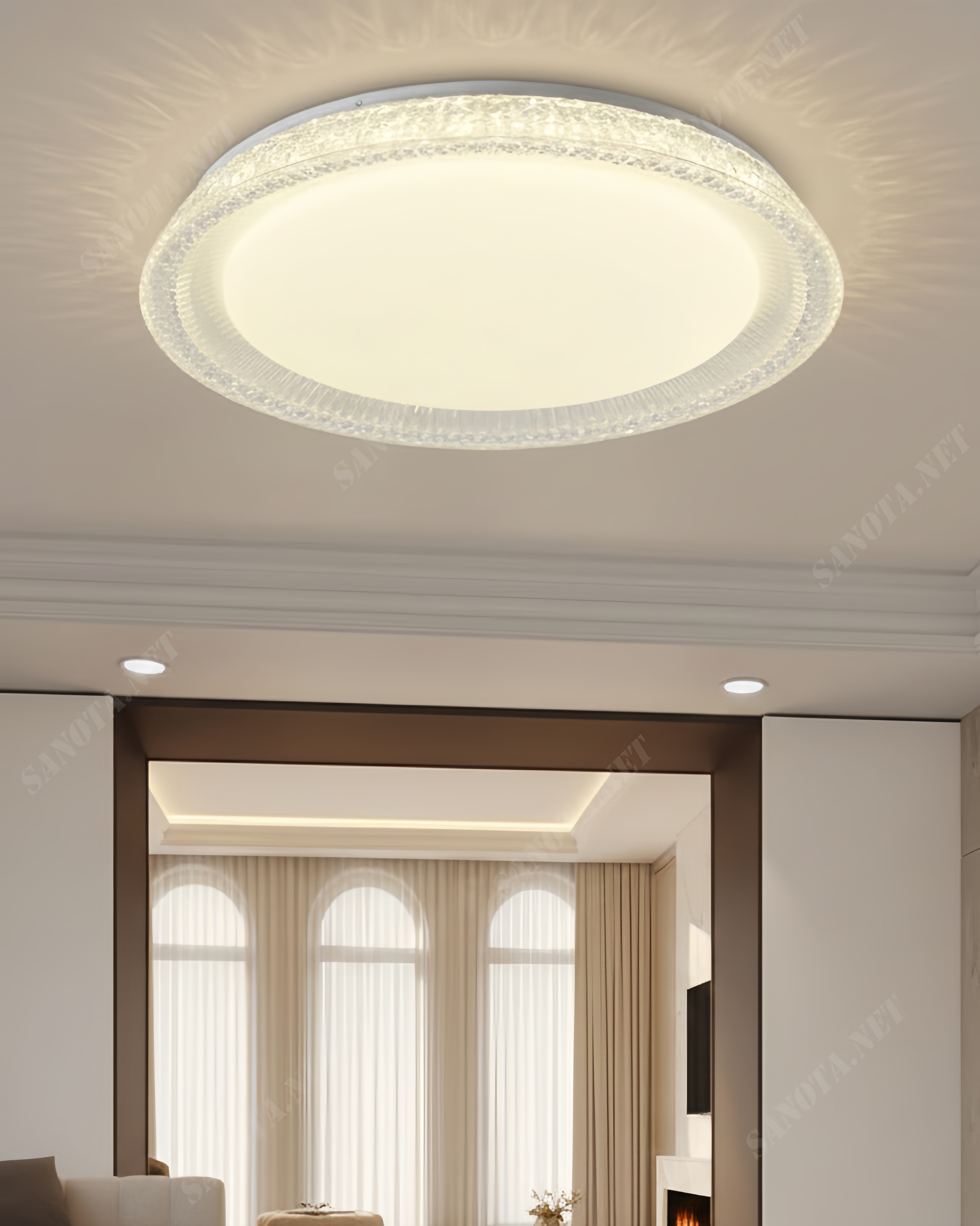 Đèn ốp trần viền pha lê SNT5861