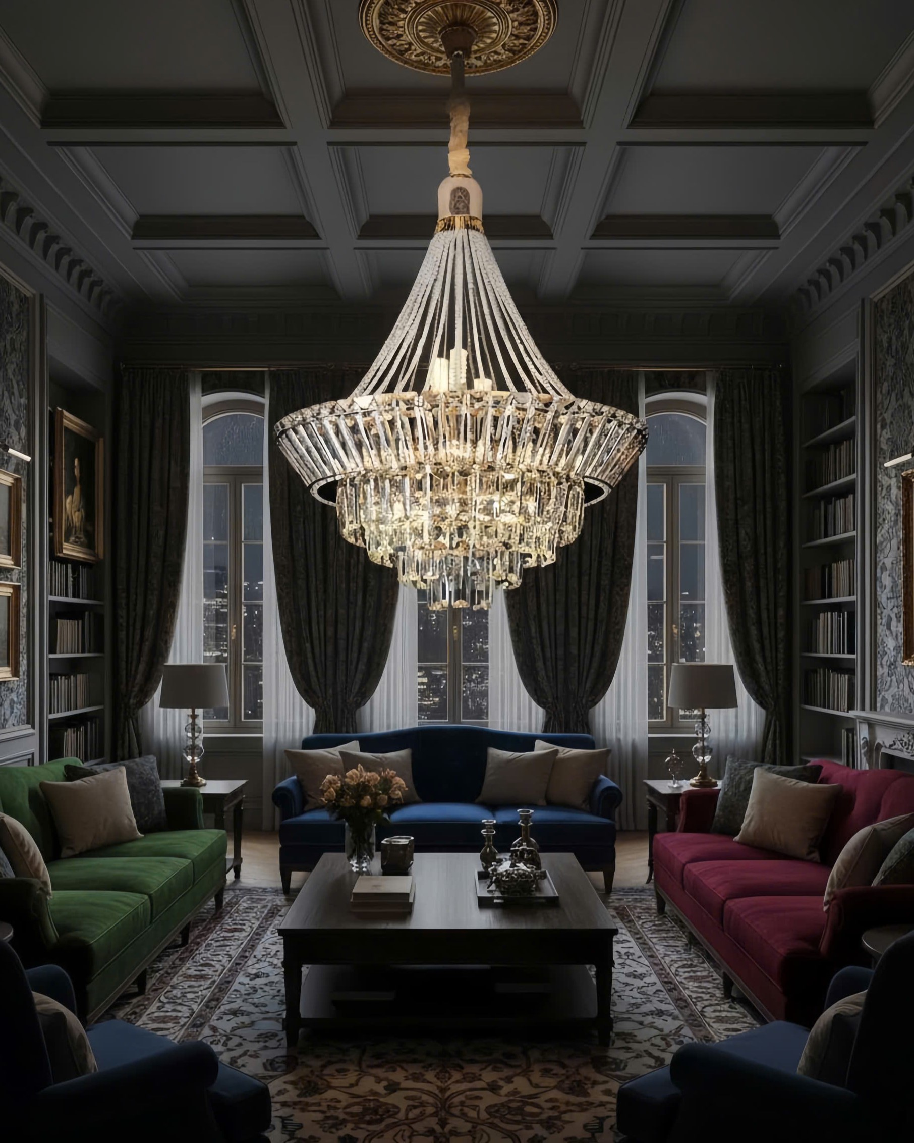 Đèn chùm pha lê ánh dương SNT6198 là tuyệt tác ánh sáng, một biểu tượng của sự sang trọng và đẳng cấp cho không gian nội thất....