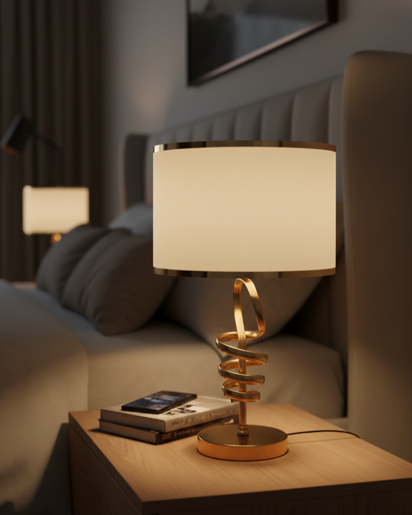 Đèn bàn thân hợp kim lò xo SNT6213 mang vẻ ngoài lộng lẫy và tinh tế. Thân đèn là điểm nhấn độc đáo nhất, được chế tác từ kim loại cao cấp....