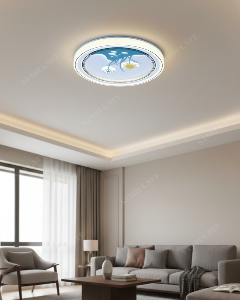 Đèn ốp trần led hình hoa cúc SNT6228 với thiết kế hình tròn Ø 500 và phong cách tối giản nhưng không kém phần nổi bật. Điểm nhấn chính là họa tiết...