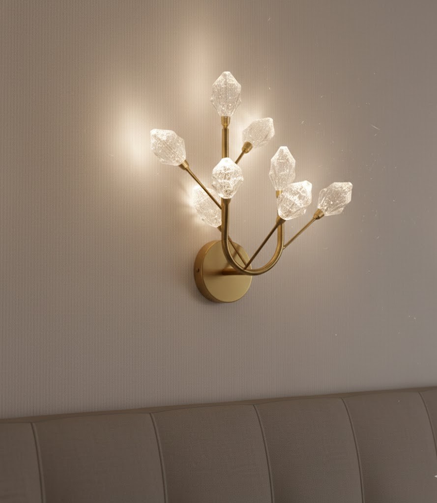 Đèn tường hình bó hoa pha lê hiện đại SNT6265