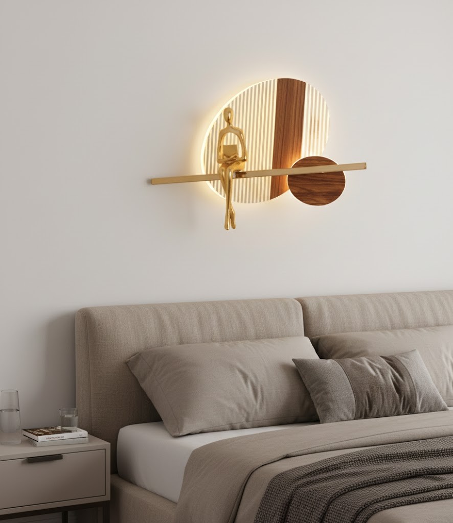 Đèn tường mạ vàng độc đáo SNT6275