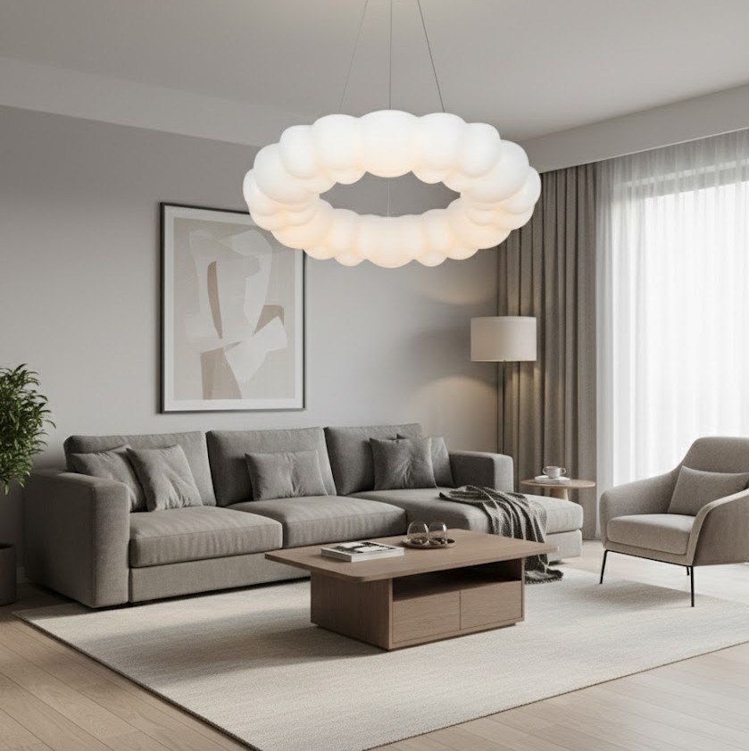 Đèn thả vòng tròn mây hiện đại SNT6283