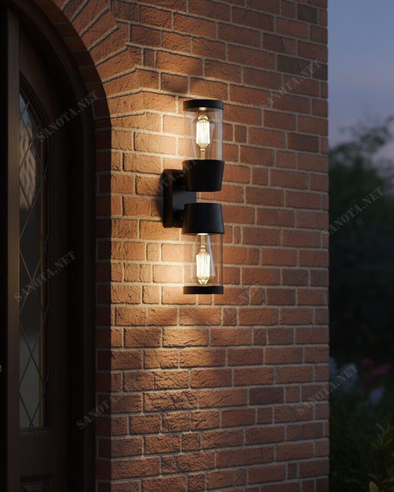 Đèn vách ngoài trời khối trụ đối xứng SNT6314 - Ảnh 3